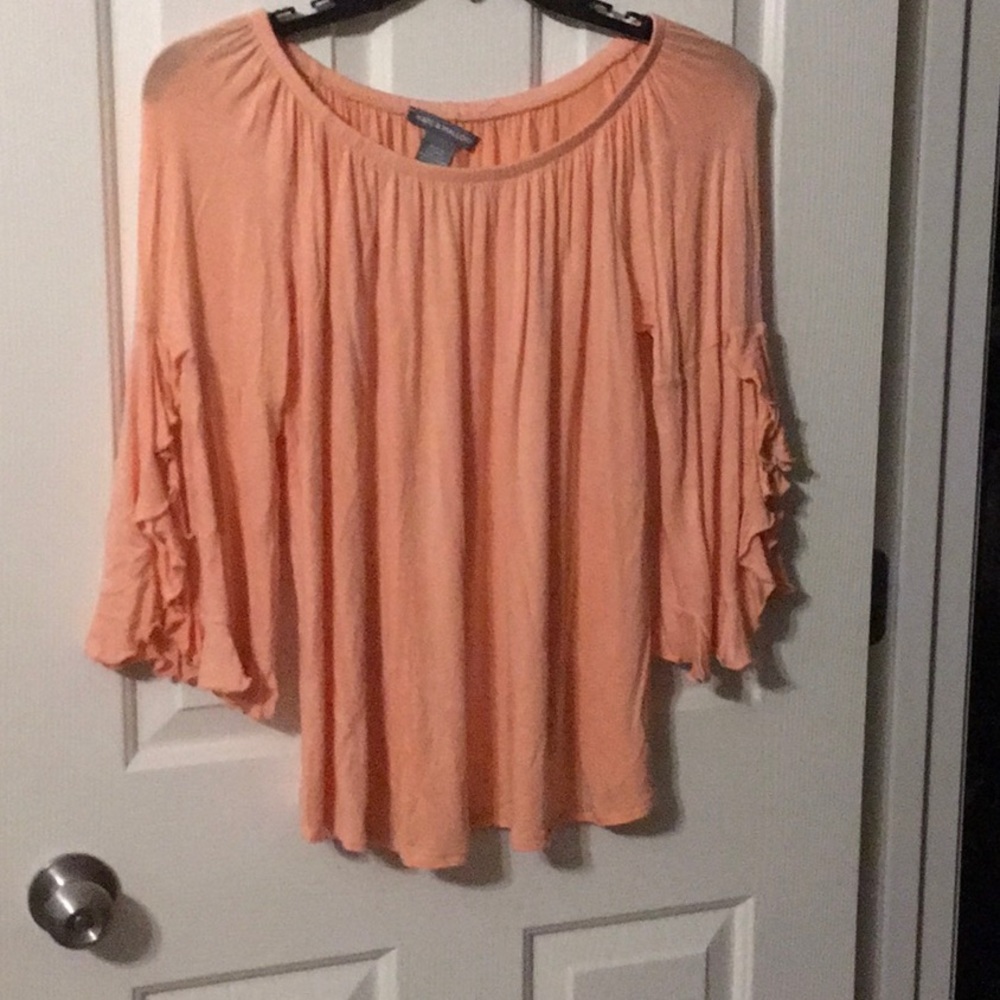 Peach off shoulder top